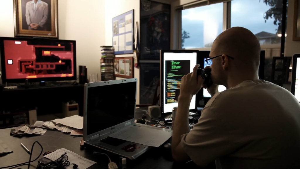 Independent game developer working on creative project